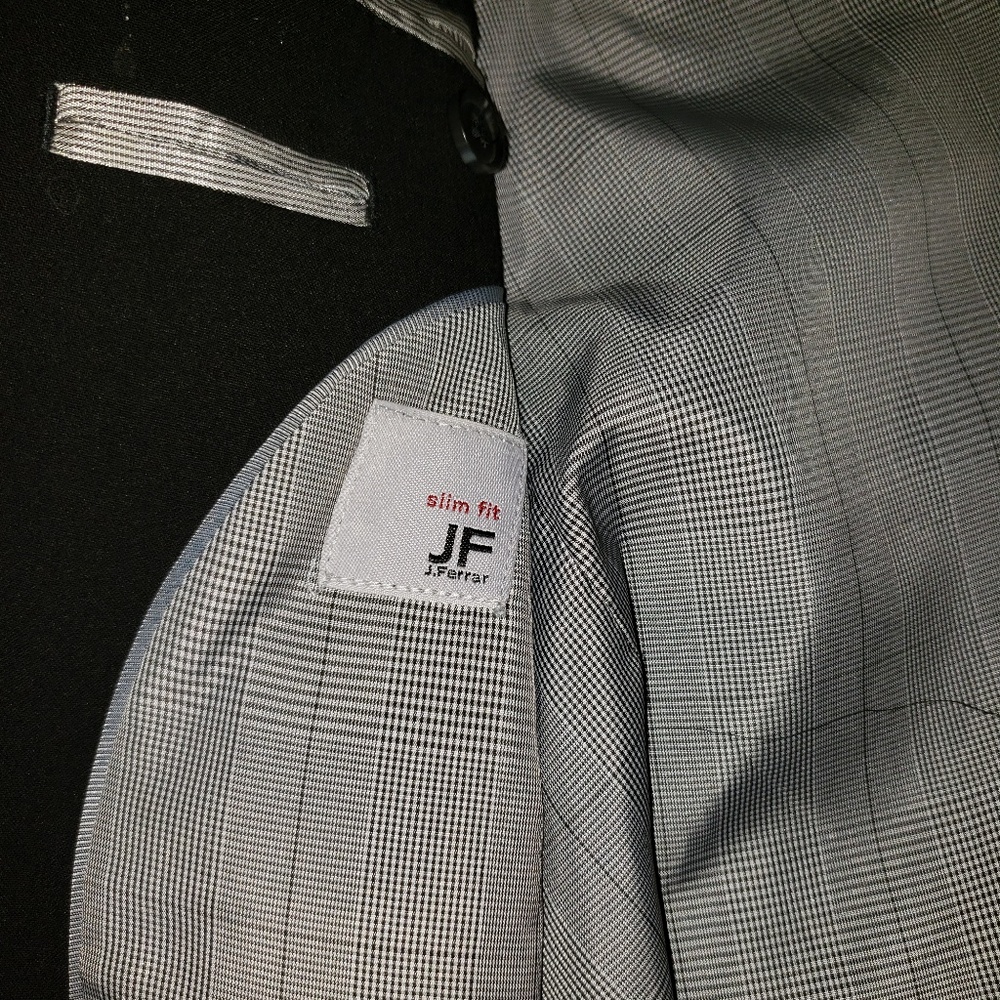 JF J Ferrar Black Sport Coat Size 36S